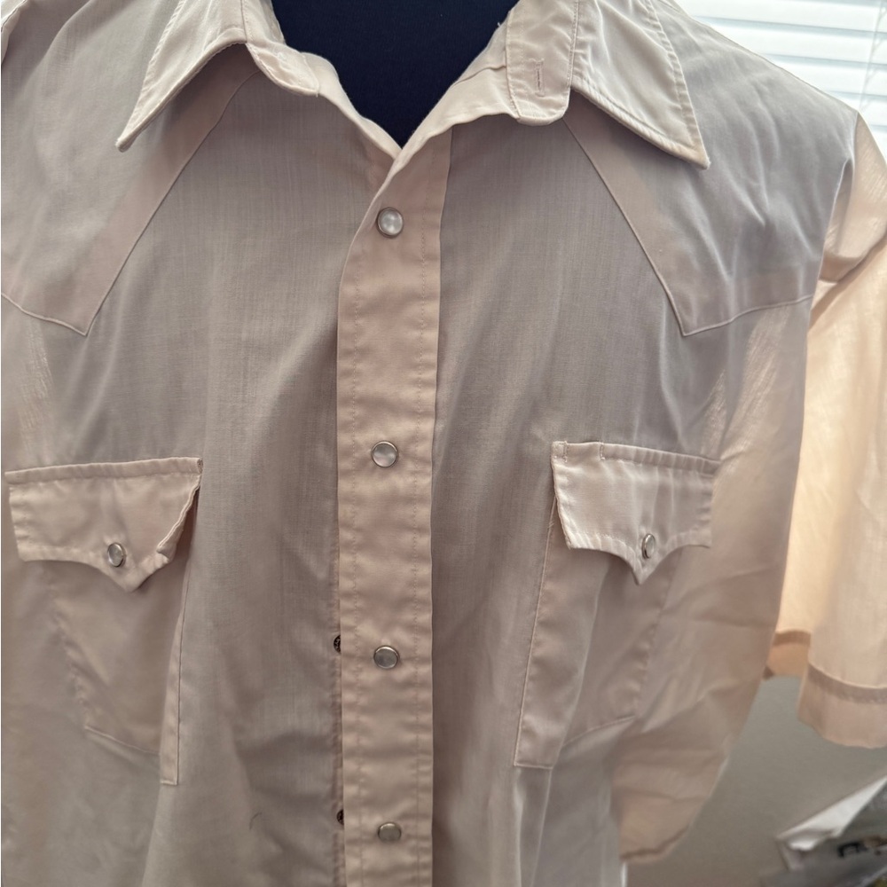 Men's Casual Button Down Shirt - Cream